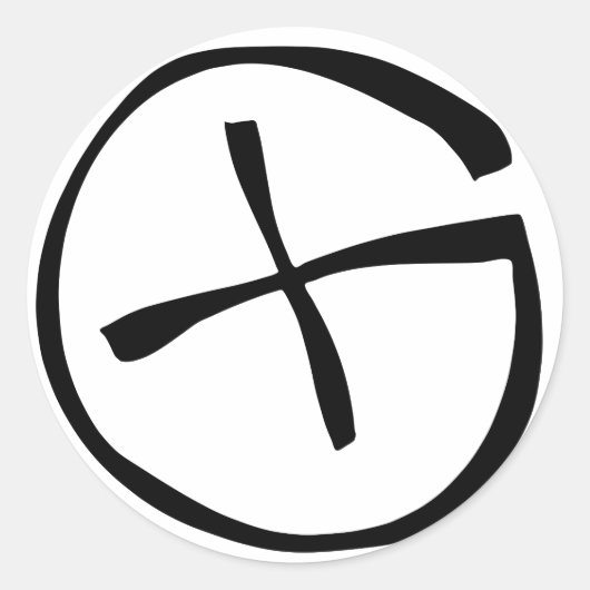 Geocacheロゴラウンド ラウンドシール (正面)