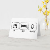 、Geocache食べて下さい、眠らせて下さい カード (黄色い花)