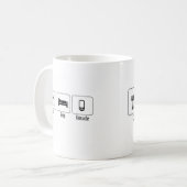 、Geocache食べて下さい、眠らせて下さい コーヒーマグカップ (正面左)