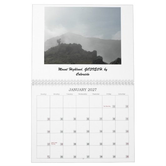 GeocacheAlaska 2013の月例カレンダー カレンダー (1月 2027)