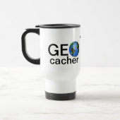 Geocacherの地球のパーソナライズなGeocachingの鋼鉄 トラベルマグ (左)
