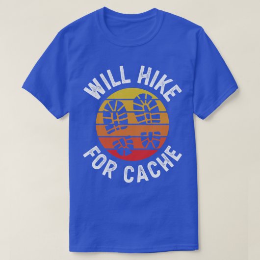 Geocacherスカベンジャー狩りがキャッシュのためにハイキング Tシャツ (デザイン正面)