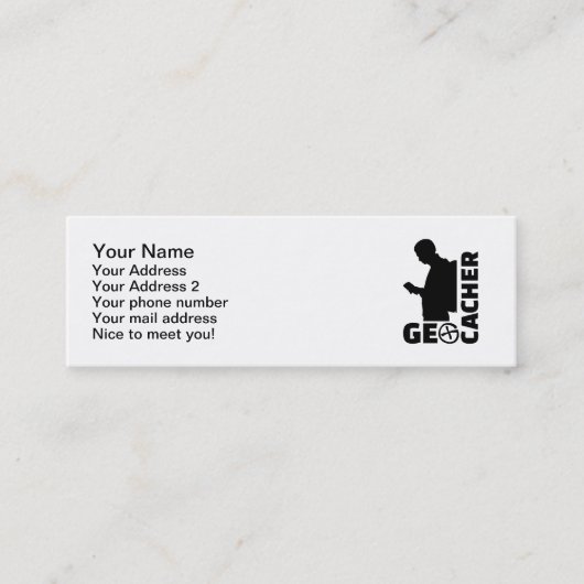 Geocacher スキニー名刺 (正面)