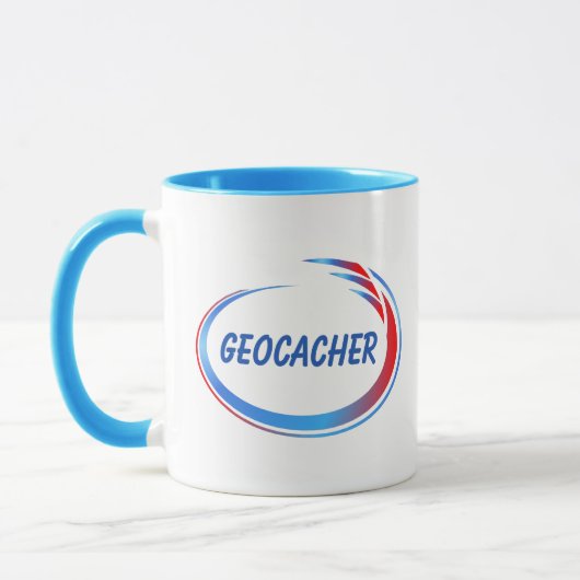 Geocacher BlueおよびRed Splash マグカップ (左)