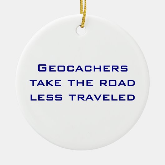 Geocachersのクリスマスのオーナメント セラミックオーナメント (正面)