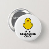 Geocachingのひよこ 缶バッジ (正面&裏面)