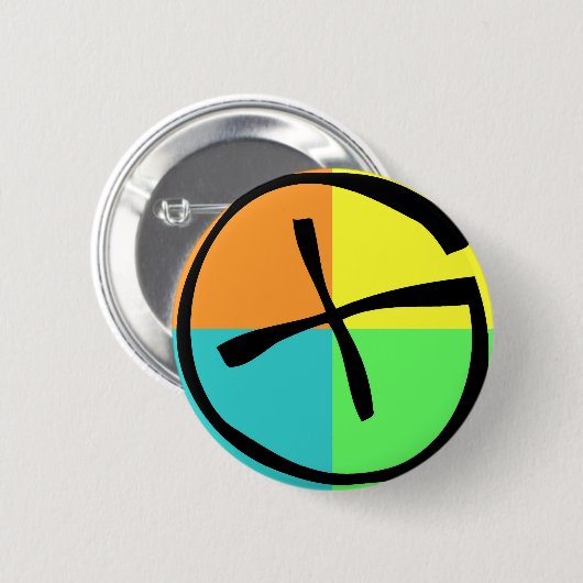 Geocachingのギア 缶バッジ (正面&裏面)