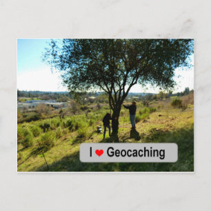 Geocachingのツリーハンガーキャッシュ ポストカード