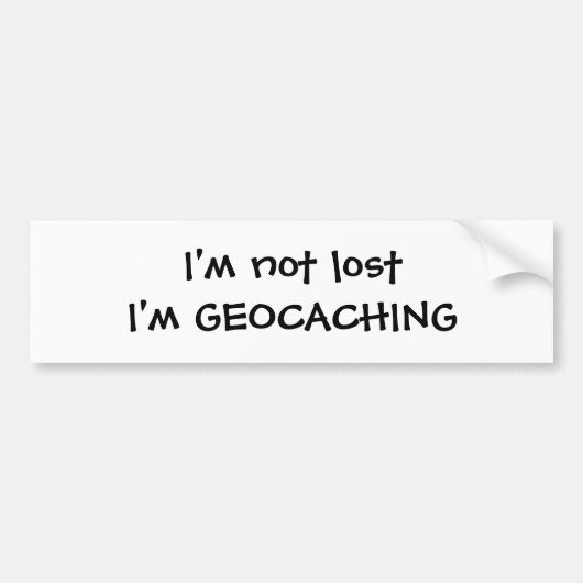Geocachingのバンパーステッカー バンパーステッカー (正面)