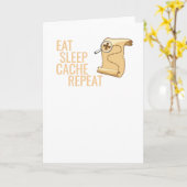 Geocachingの宝物地図は睡眠の隠し場所の繰り返しを食べます カード (黄色い花)