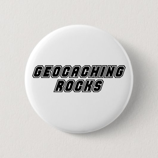 Geocachingの石 缶バッジ (正面)