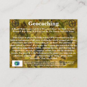Geocachingの道カード-下記によって: WVの小さいワシ 名刺
