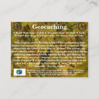 Geocachingの隠匿物カード 名刺