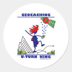 GeocachingのUターン王 ラウンドシール