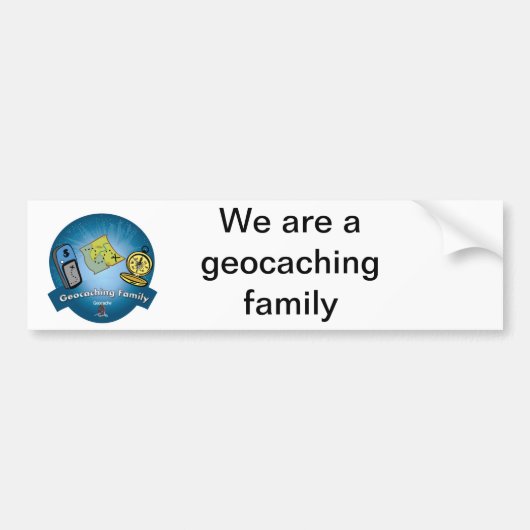 Geocaching家族のバンパーステッカー バンパーステッカー (正面)