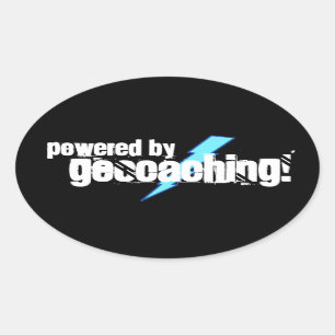 Geocaching著動力を与えられる 楕円形シール