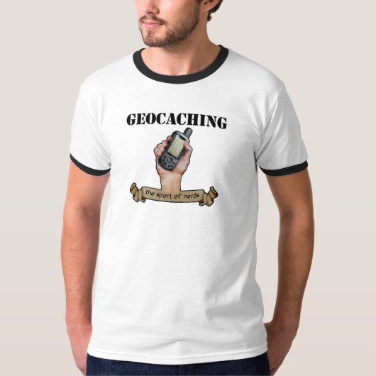 Geocaching -- おたくのスポーツ! Tシャツ (正面)