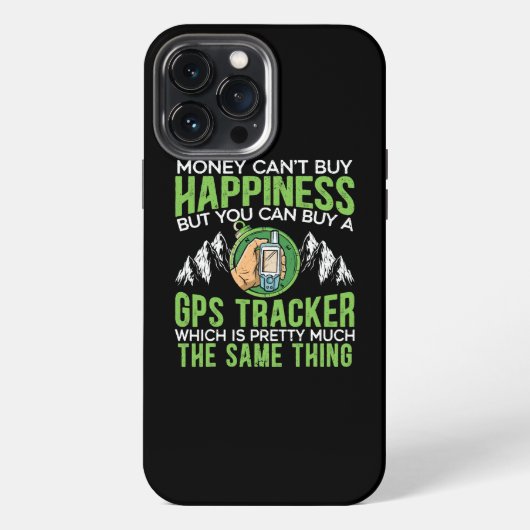 Geocaching Geocacher Cache GPS Tracking Treasure iPhoneケース (裏面)