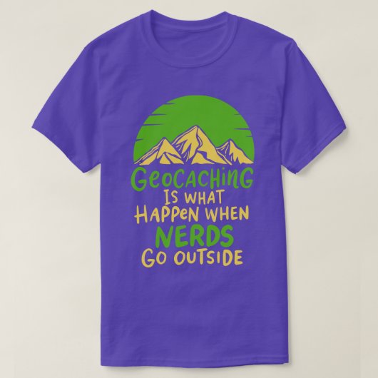 Geocaching LogsコンテナGPS屋外Geocaching Tシャツ (デザイン正面)