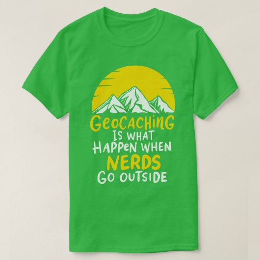 Geocaching LogsコンテナGPS Outr Geocaching Tシャツ (デザイン正面)