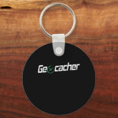 Geocaching mit GPS Empfanger und Koordinaten キーホルダー (正面)