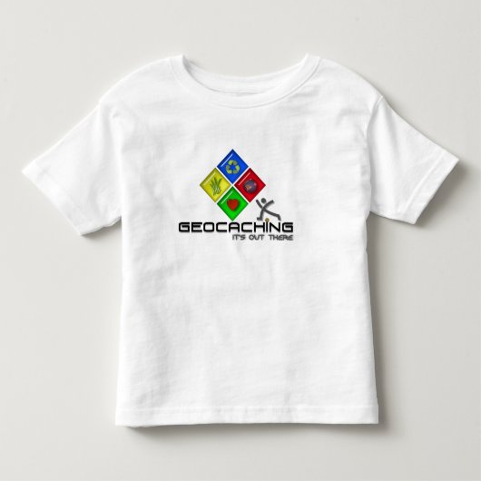 Geocaching Stickman GeocacherのTシャツの幼児 トドラーTシャツ (正面)