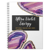 Geodeの瑪瑙の切れの宝石用原石の紫外紫色 ノートブック (正面)