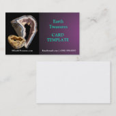 Geodeの紫色の石のミネラル瑪瑙の水晶 名刺 (正面/裏面)