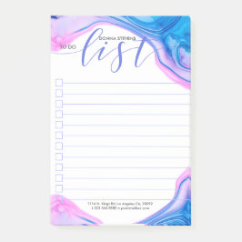 Geodeインク流体カラーとリストタイポグラフィ ポストイット