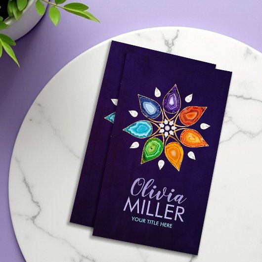 Geodeチャクラマンダラロータス花びら 名刺