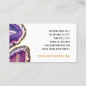 Geode Agateスライスジェムストーン超紫 名刺 (裏面)