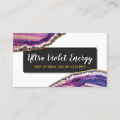 Geode Agateスライスジェムストーン超紫 名刺 (正面)