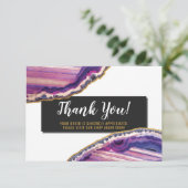 Geode AgateスライスGemstone Ultra Violetありがとう サンキューカード (スタンド正面)
