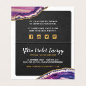 Geode AgateスライスGemstone Ultra Violet Thank You (内部フラット)