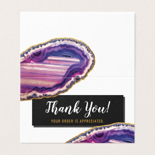 Geode AgateスライスGemstone Ultra Violet Thank You (外部フラット)