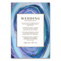 Geode Agate Gemstoneの結婚挿入カード