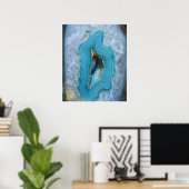 Geode Blue 1 Art Print -20x24 -other sizes also ポスター (ホームオフィス)