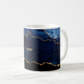Geode Blue Gilded  コーヒーマグカップ (正面右)