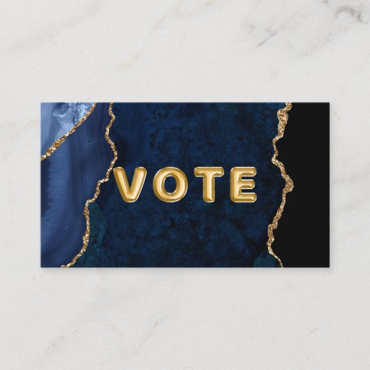 Geode Blue Gilded Vote 名刺 (正面)