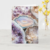 Geode Crystal | Crystal Photo Card カード (黄色い花)