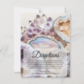 Geode Crystal Wedding Directions Insert Card 招待状 (正面)