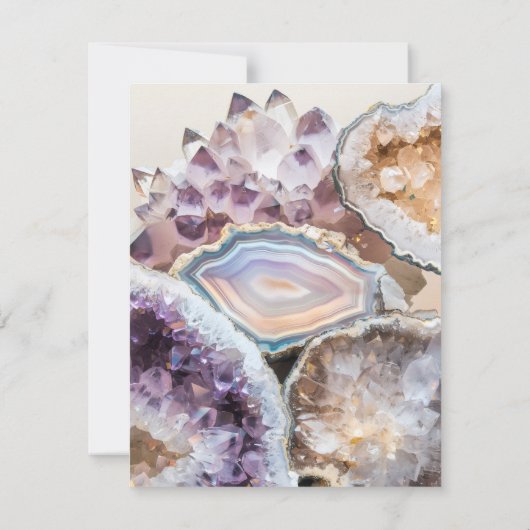Geode Crystal Wedding Directions Insert Card 招待状 (裏面)