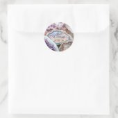 Geode Crystal Wedding Personalized Sticker ラウンドシール (バッグ)