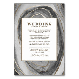 Geode Gemstone Agateの結婚挿入カード テーブルナンバー