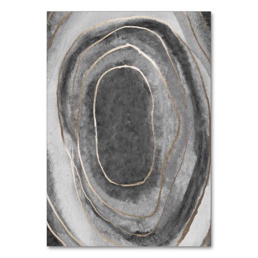 Geode Gemstone Agateの結婚挿入カード テーブルナンバー (裏面)