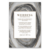 Geode Gemstone Agateの結婚挿入カード テーブルナンバー (正面)