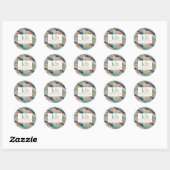 Geode Pattern Branded Jewelry Stickers ラウンドシール (シート)
