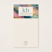 Geode Pattern Monogram Jewelry Display Cards (正面)