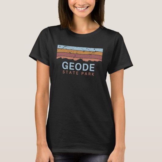 Geode State Park Iowa Retro Cool Tシャツ (正面)