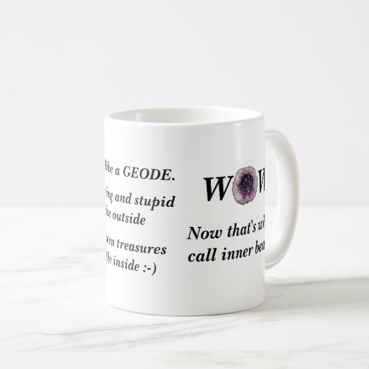 Geodesは内部の美しいのマグのための隠喩です コーヒーマグカップ (正面右)